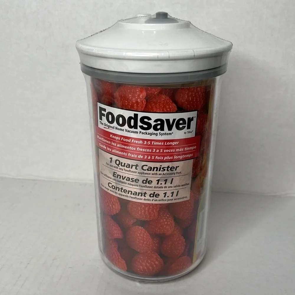 New Sealed FoodSaver 1 Quart Canister Storage Vacuum System Container 02-0030-00